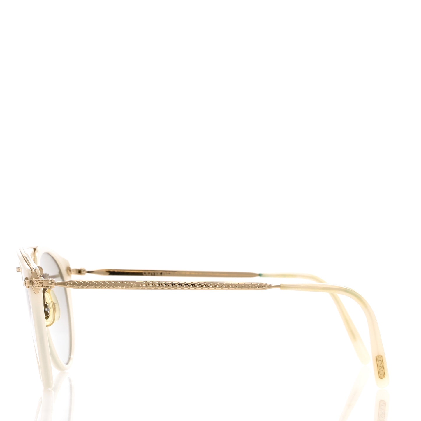 Acetate Remick Round Sunglasses White