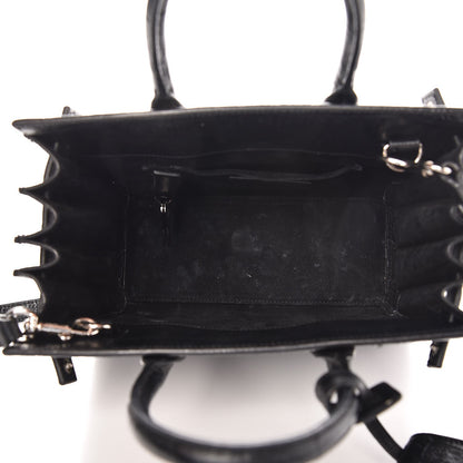 Saint Laurent Calfskin Crocodile Embossed Nano Sac De Jour Black 5 of 10