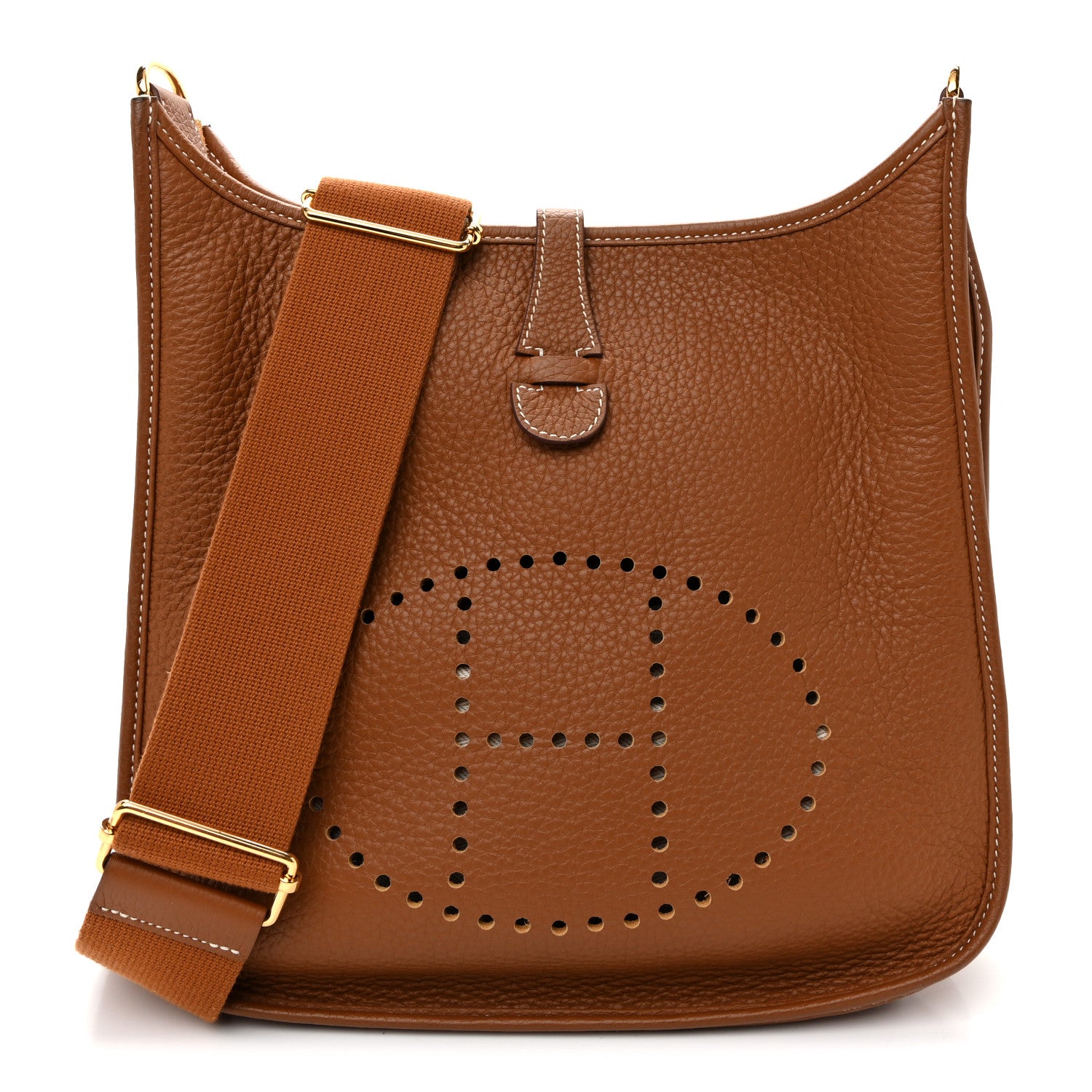 Hermes Taurillon Clemence Evelyne III PM  Gold 1 of 11