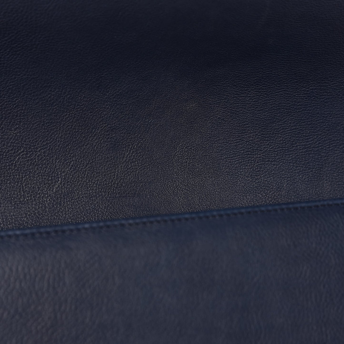Calfskin Double Stitch New Medium Boy Flap Navy Blue
