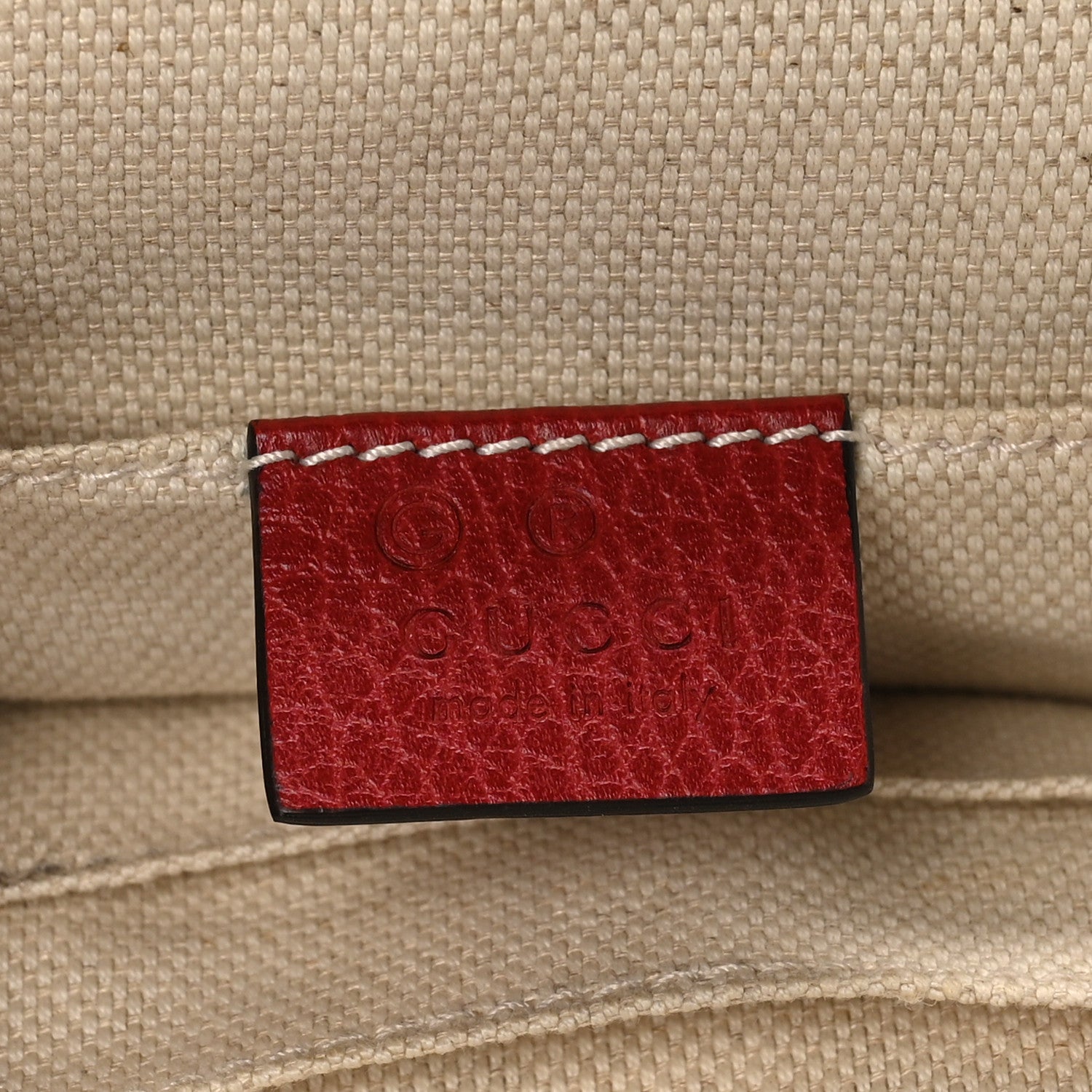 Gucci Pebbled Calfskin Soho Chain Backpack Hibiscus Red 6 of 10