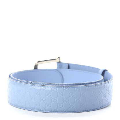 Gucci Soft Microguccissima Margaux Calfskin Belt 85 34 Mineral Blue 2 of 5