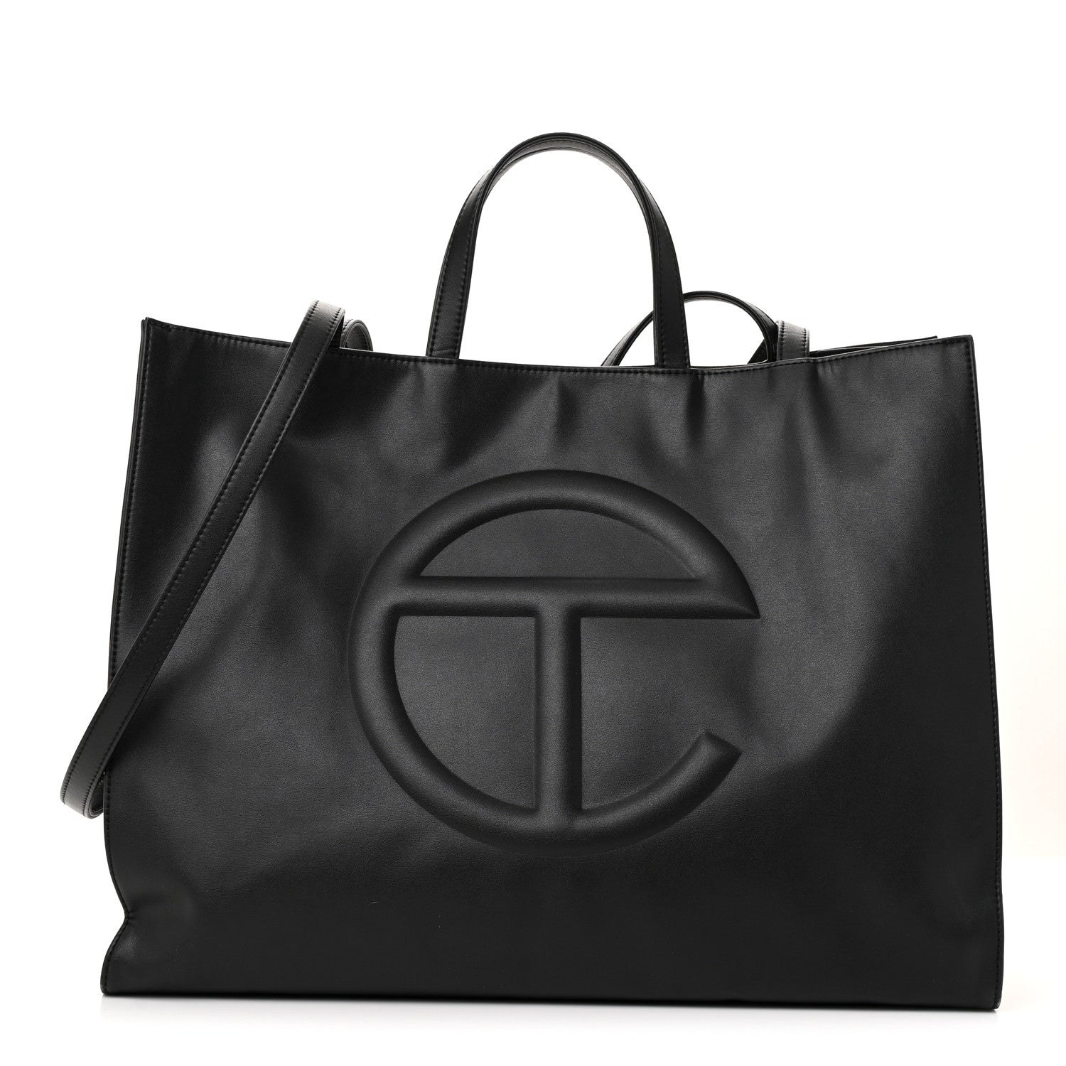 Telfar Vegan Leather Large Shopping Bag Black 1 of 13