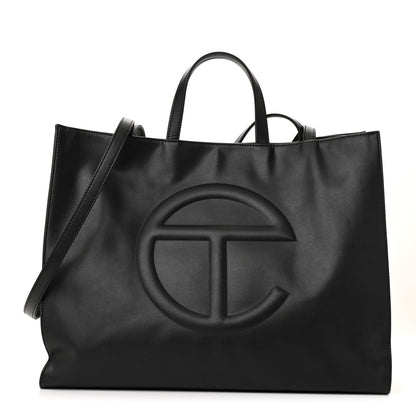 Telfar Vegan Leather Large Shopping Bag Black 1 of 13