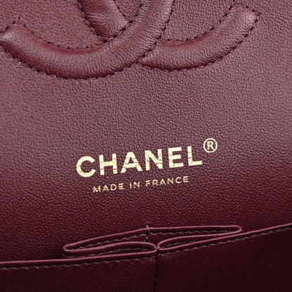 Chanel Lambskin Quilted Medium Double Flap Burgundy 6 of 13