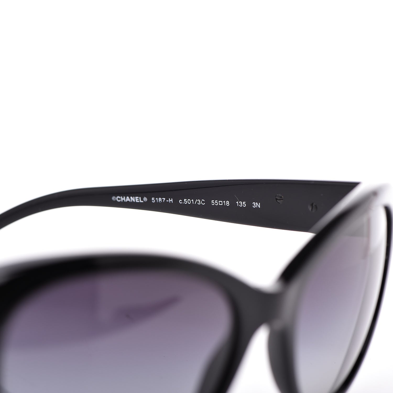 Chanel Camellia CC Sunglasses 5187-H Black 5 of 8