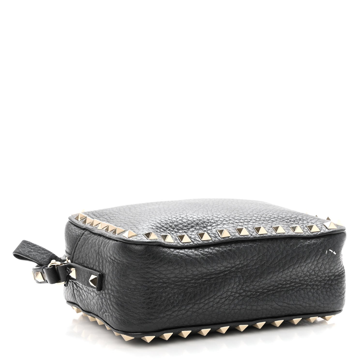 Valentino Garavani Pebbled Calfskin Rockstud Camera Crossbody Bag Black 4 of 11
