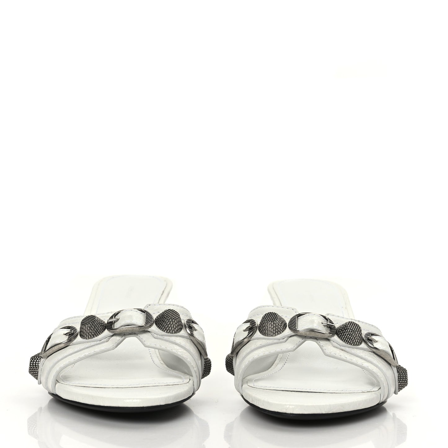 Agneau Arena Cagole 50mm Slide Sandals 36.5 Optic White