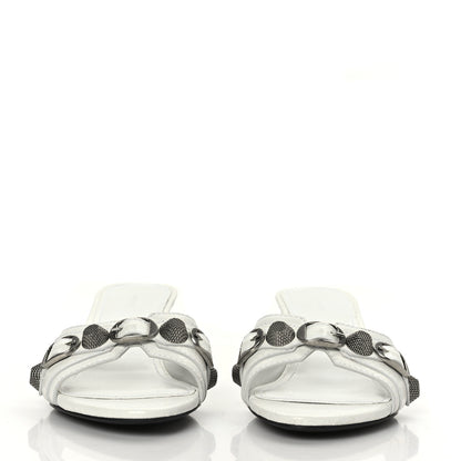 Balenciaga Agneau Arena Cagole 50mm Slide Sandals 36.5 Optic White 2 of 8