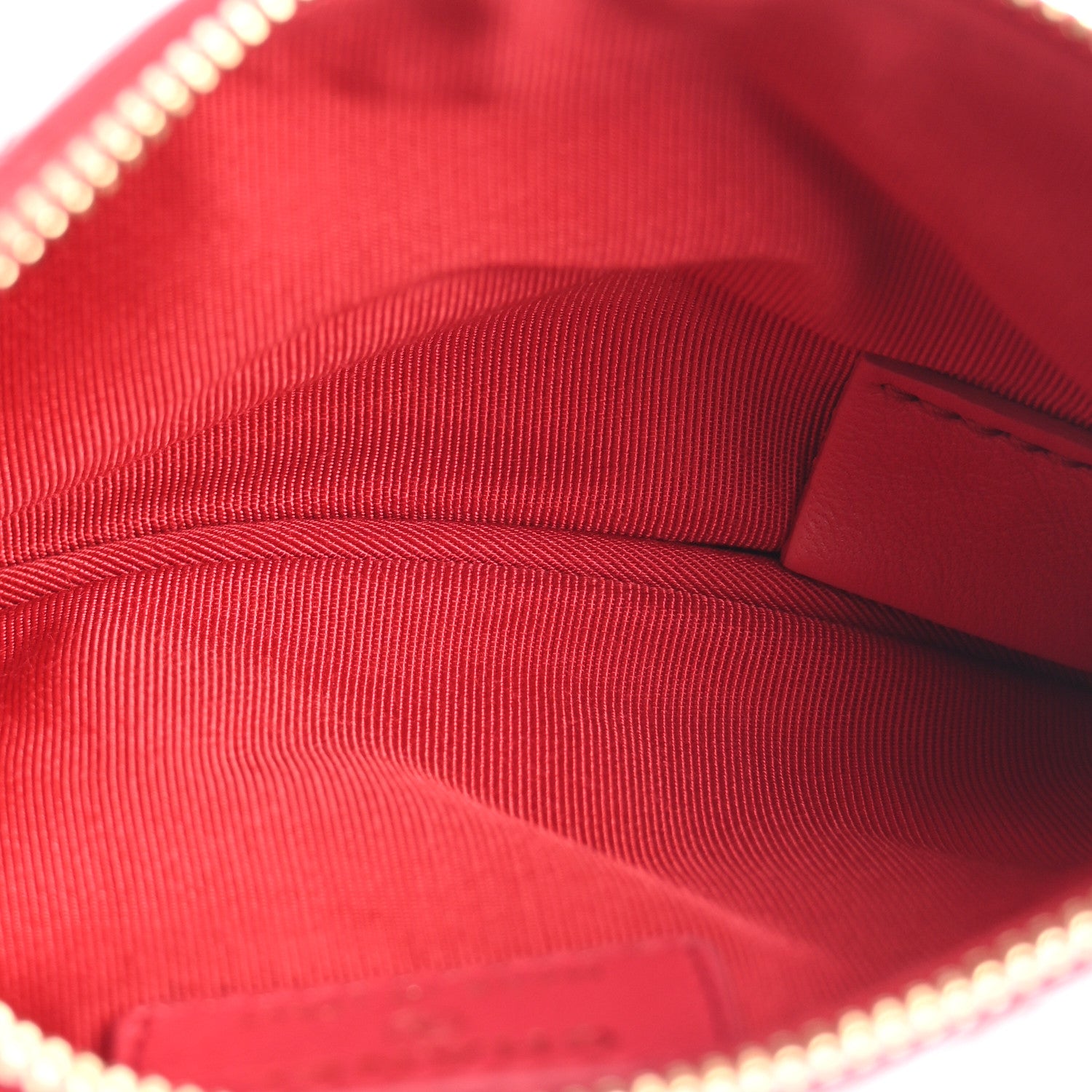 Chanel Lambskin Quilted Small Cosmetic Case Red 5 of 8