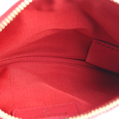 Chanel Lambskin Quilted Small Cosmetic Case Red 5 of 8