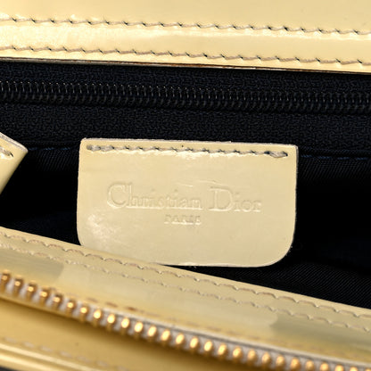 Christian Dior Denim Patent Diorella Rectangular Bag Blue 13 of 17