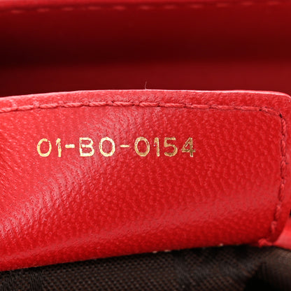Christian Dior Lambskin Cannage Medium Lady Dior Red 7 of 10