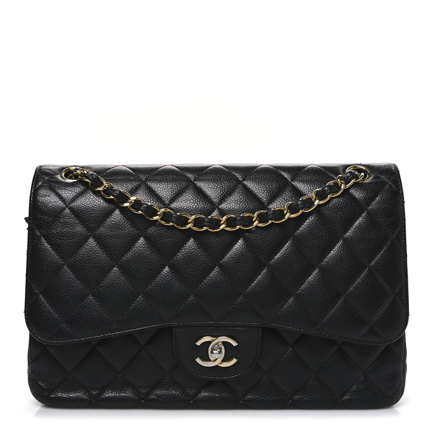 Chanel Caviar Quilted Jumbo Double Flap Black 1 of 13