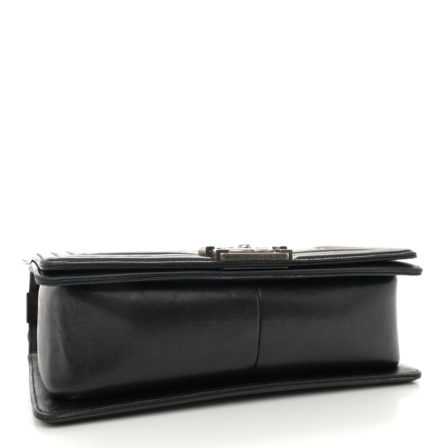 Lambskin Quilted Medium Boy Flap Black