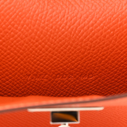 Hermes Epsom Kelly Pocket Compact Wallet Orange Poppy 4 of 5