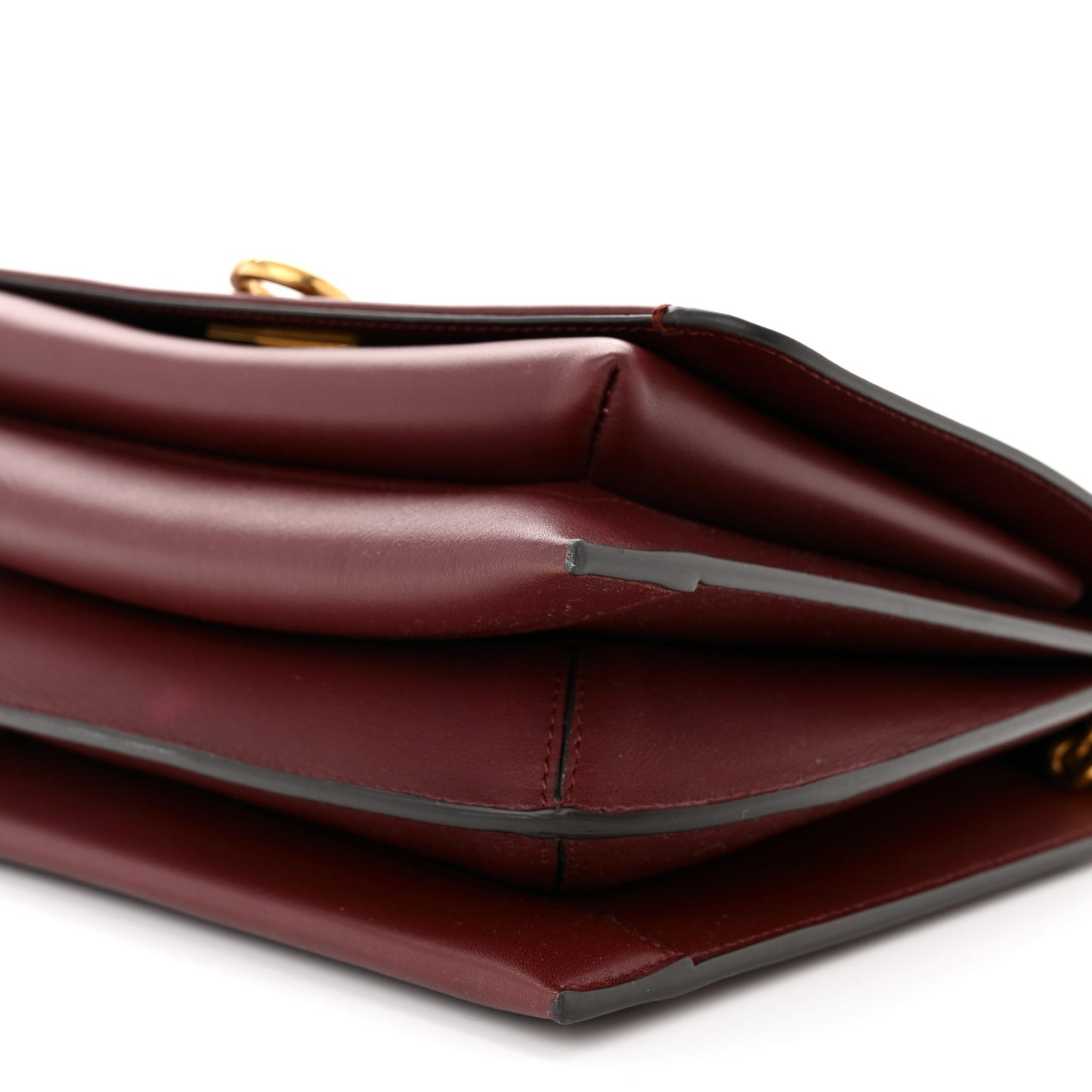 Calfskin Trifolio Flap Bag Burgundy