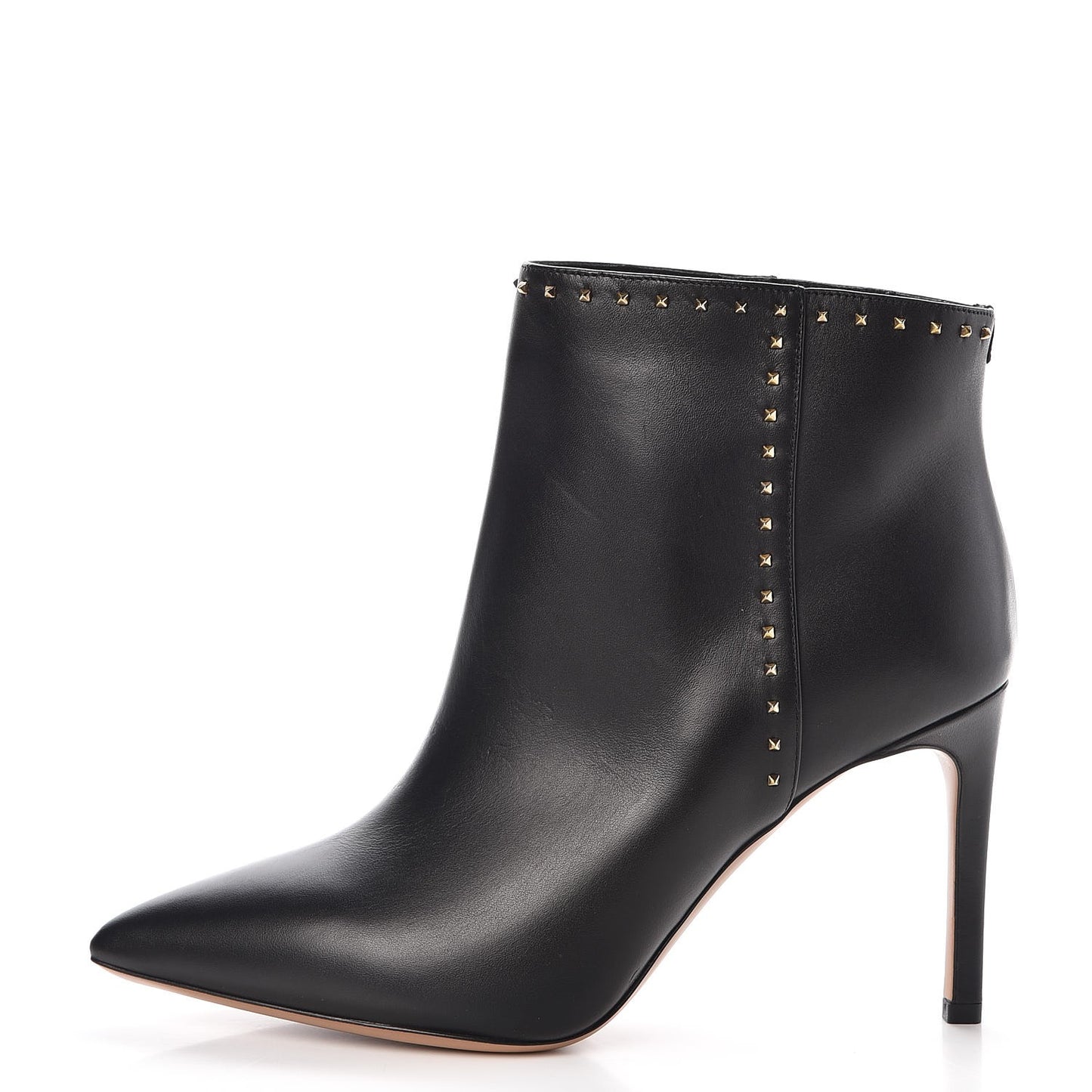 Calfskin Lovestud Ankle Boots 36 Black