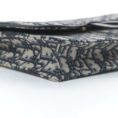 Christian Dior Oblique Saddle Chain Pouch Blue 8 of 10