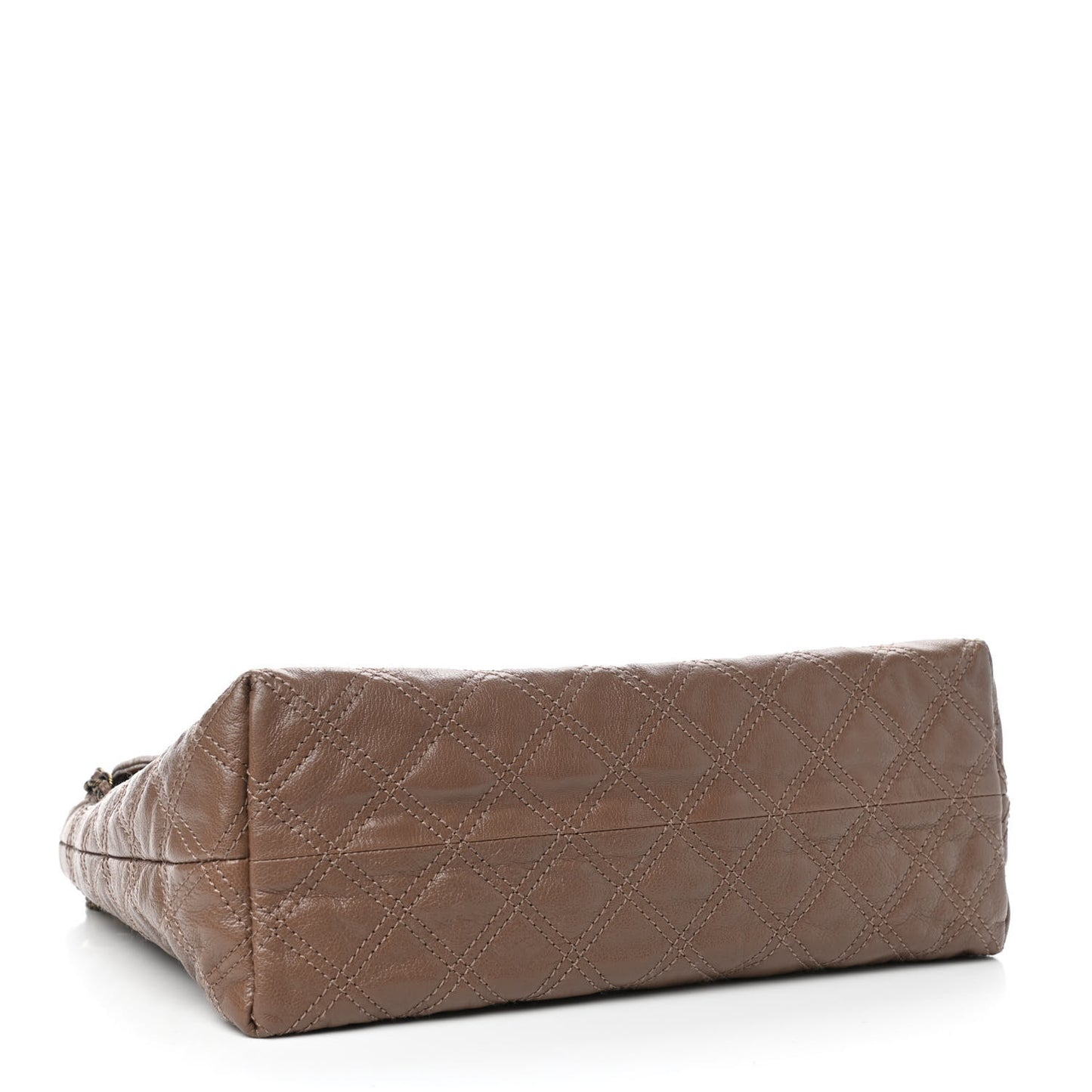 Lacquered Lambskin Baroque The XL Single Flap Truffle
