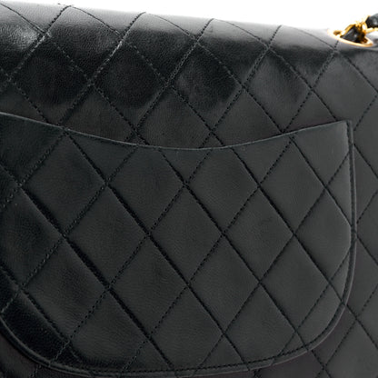 Chanel Lambskin Quilted Medium Double Flap Black 13 of 15