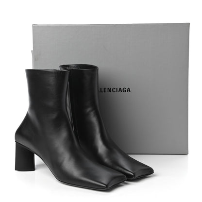 Balenciaga Smooth Calfskin Moon Square Toe 60mm Ankle Booties 38 Black 9 of 9