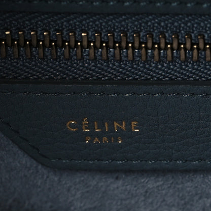 Celine Baby Drummed Calfskin Micro Luggage Kohl 6 of 12