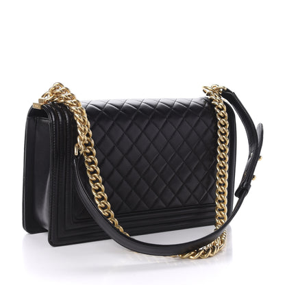 Chanel Lambskin Quilted New Medium Boy Flap Black 3 of 15
