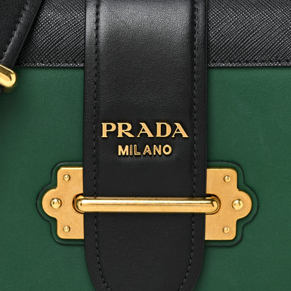 Prada City Calf Saffiano Cahier Bag Biliardo Black 7 of 11