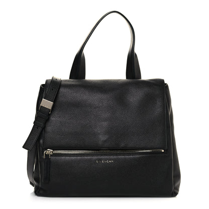 Givenchy Grained Calfskin Medium Pandora Pure Flap Bag Black 1 of 17