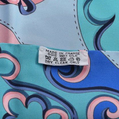 Hermes Silk Festival des Amazones Maxi Twilly Marine Turquoise Rose 4 of 6