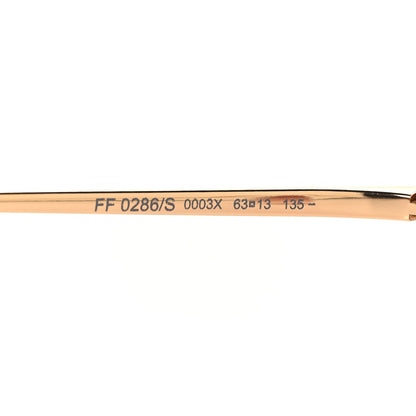 Fendi Metal Aviator Sunglasses FF0286/S Rose Gold 6 of 7