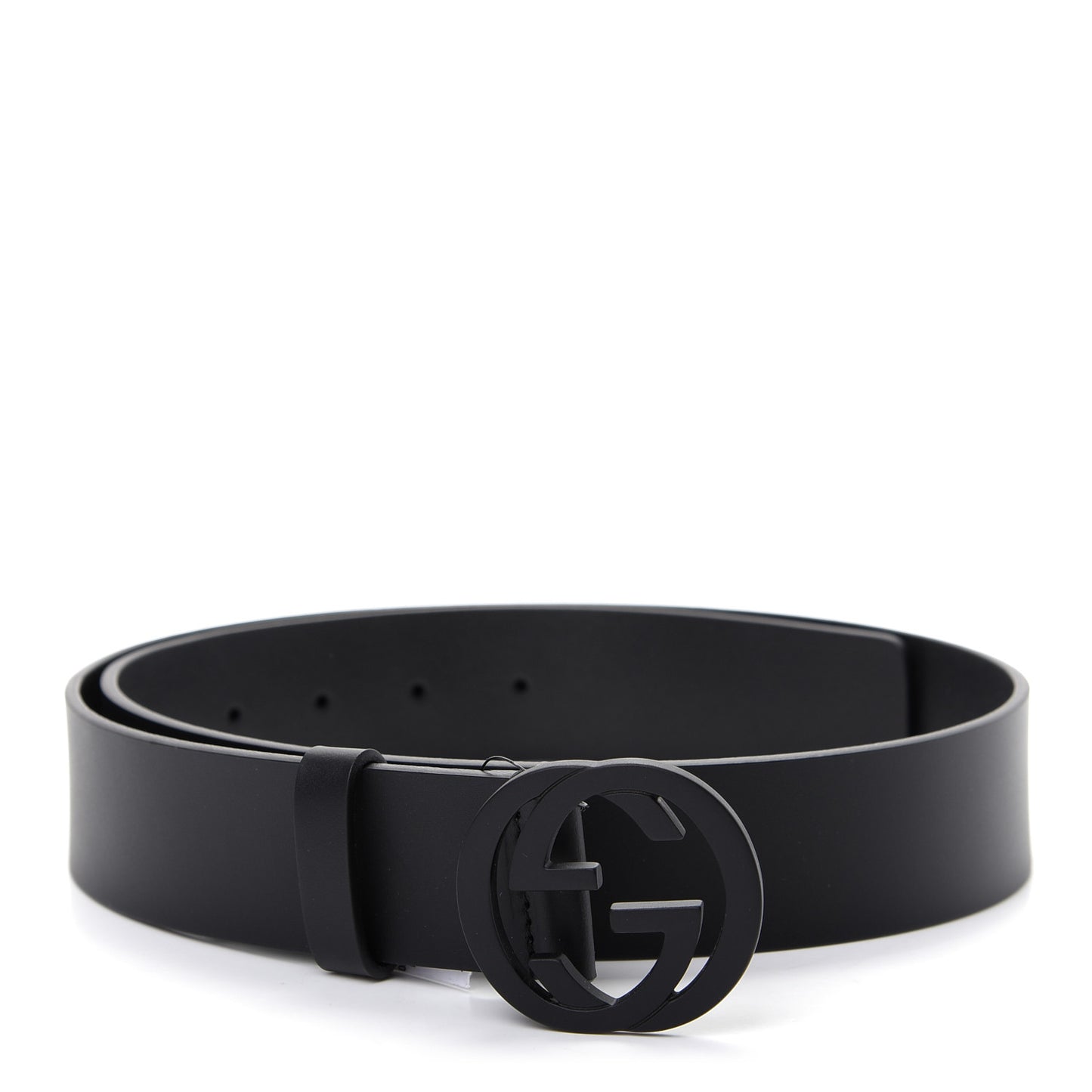 Selleria Calfskin Monochrome Interlocking G 37mm Belt 90 36 Black
