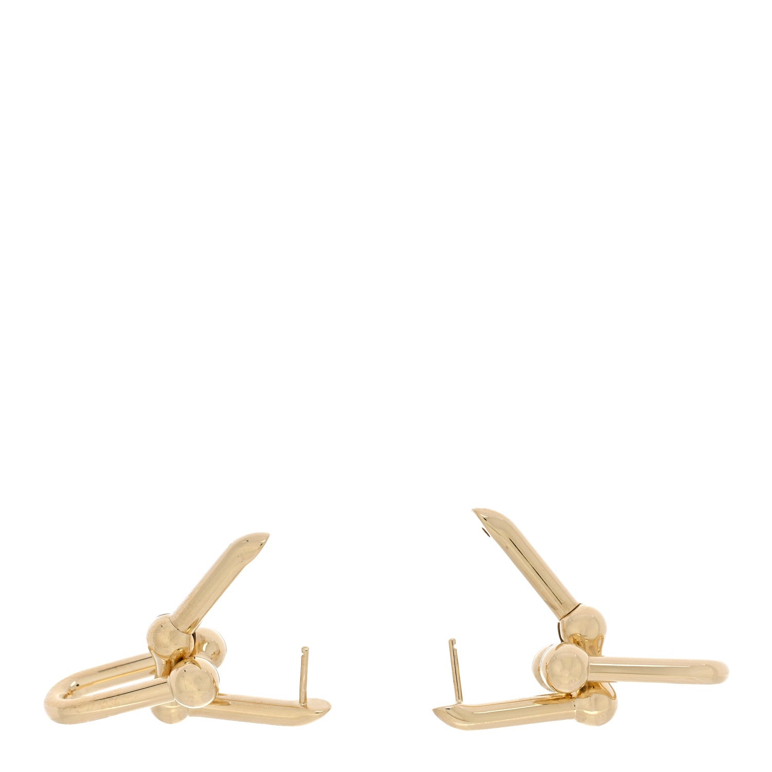 Tiffany 18K Yellow Gold Large HardWear Link Earrings 3 of 4