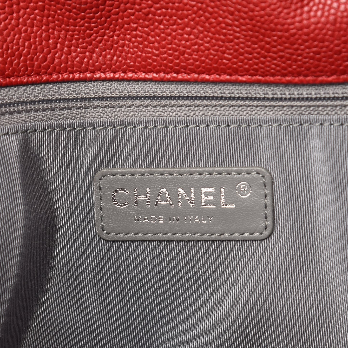 Caviar Quilted Large French Riviera Flap Red