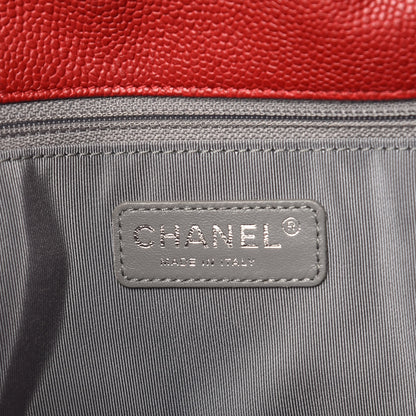 Chanel Caviar Quilted Large French Riviera Flap Red 6 of 10