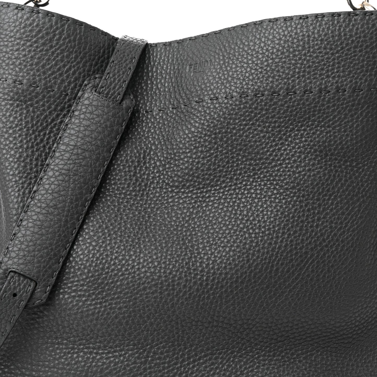 Cuoio Romano Selleria Large Anna Bucket Bag Asfalto