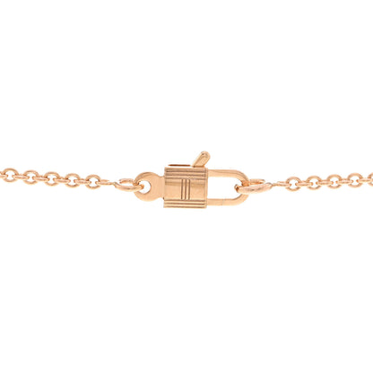 Hermes 18K Rose Gold Black Spinel Birkin Pendant Necklace 4 of 5