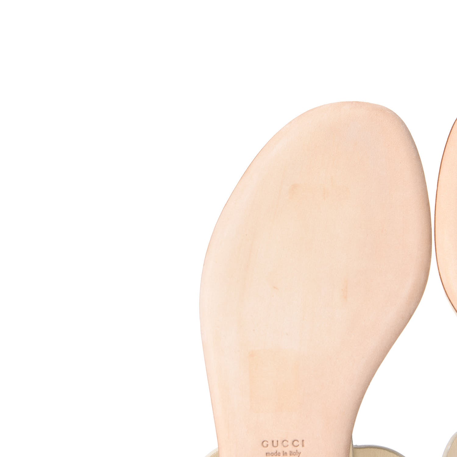 Gucci Calfskin Jeweled Thong Sandals 38.5 Off White 12 of 13