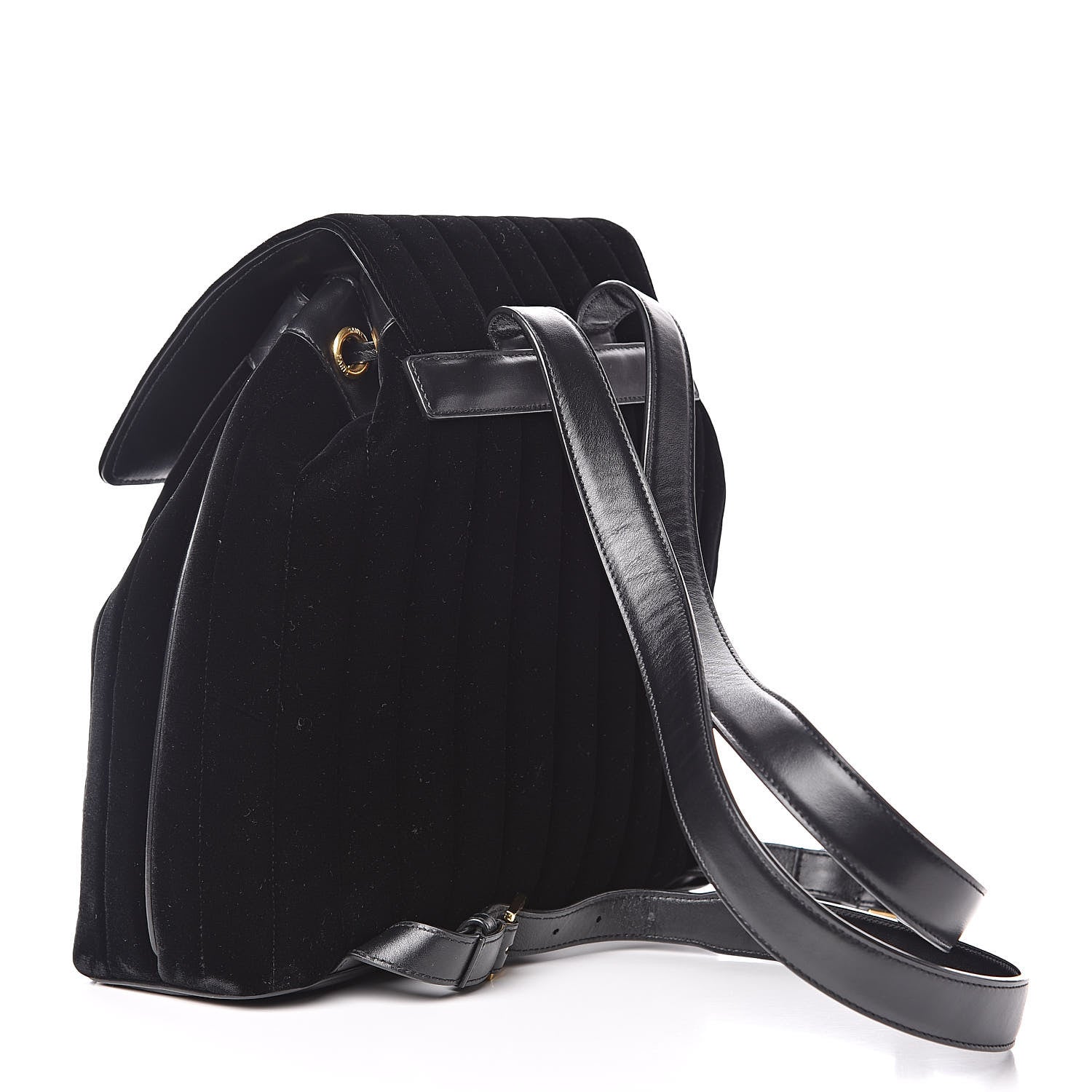 Saint Laurent Velvet Matelasse Vicky Backpack Black 3 of 11