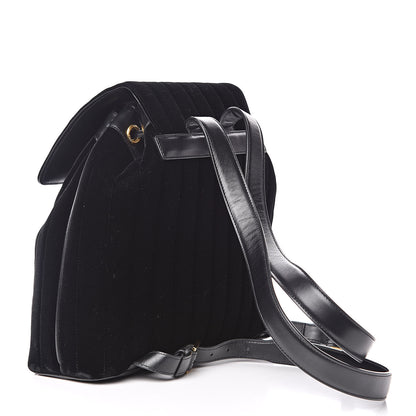 Saint Laurent Velvet Matelasse Vicky Backpack Black 3 of 11