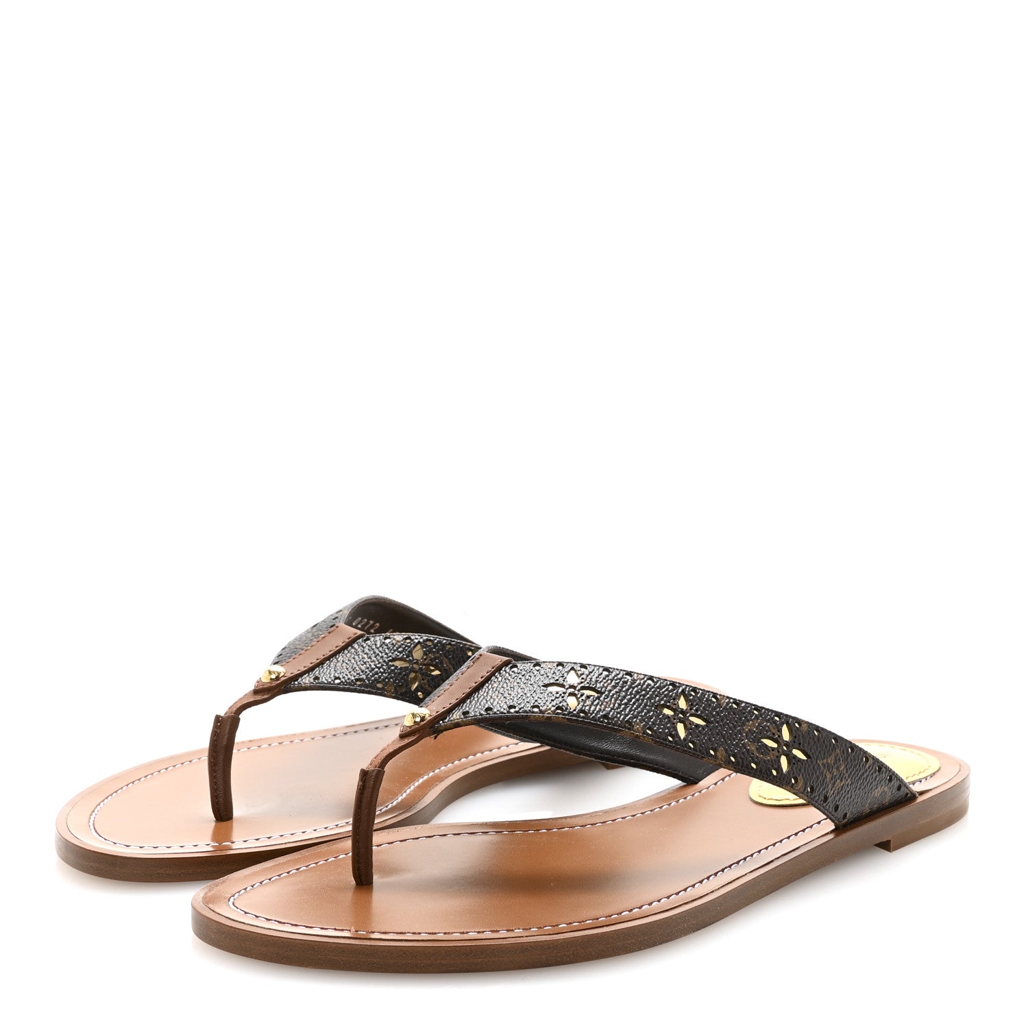 Louis Vuitton Monogram Sunny Flat Thong Sandals 40 Brown 4 of 9