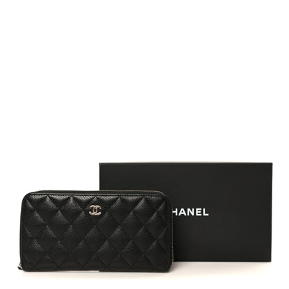 Chanel Caviar Quilted Large Gusset Zip Around Wallet Black 10 of 10