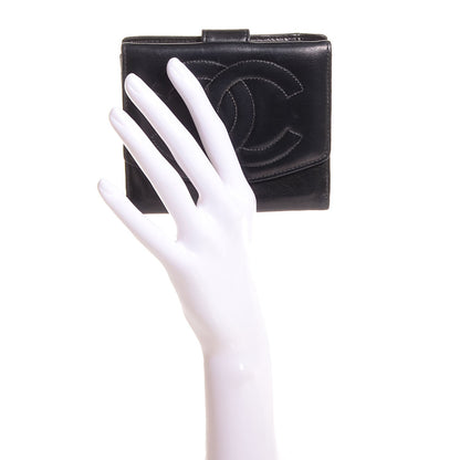 Chanel Lambskin CC French Wallet Black 2 of 8