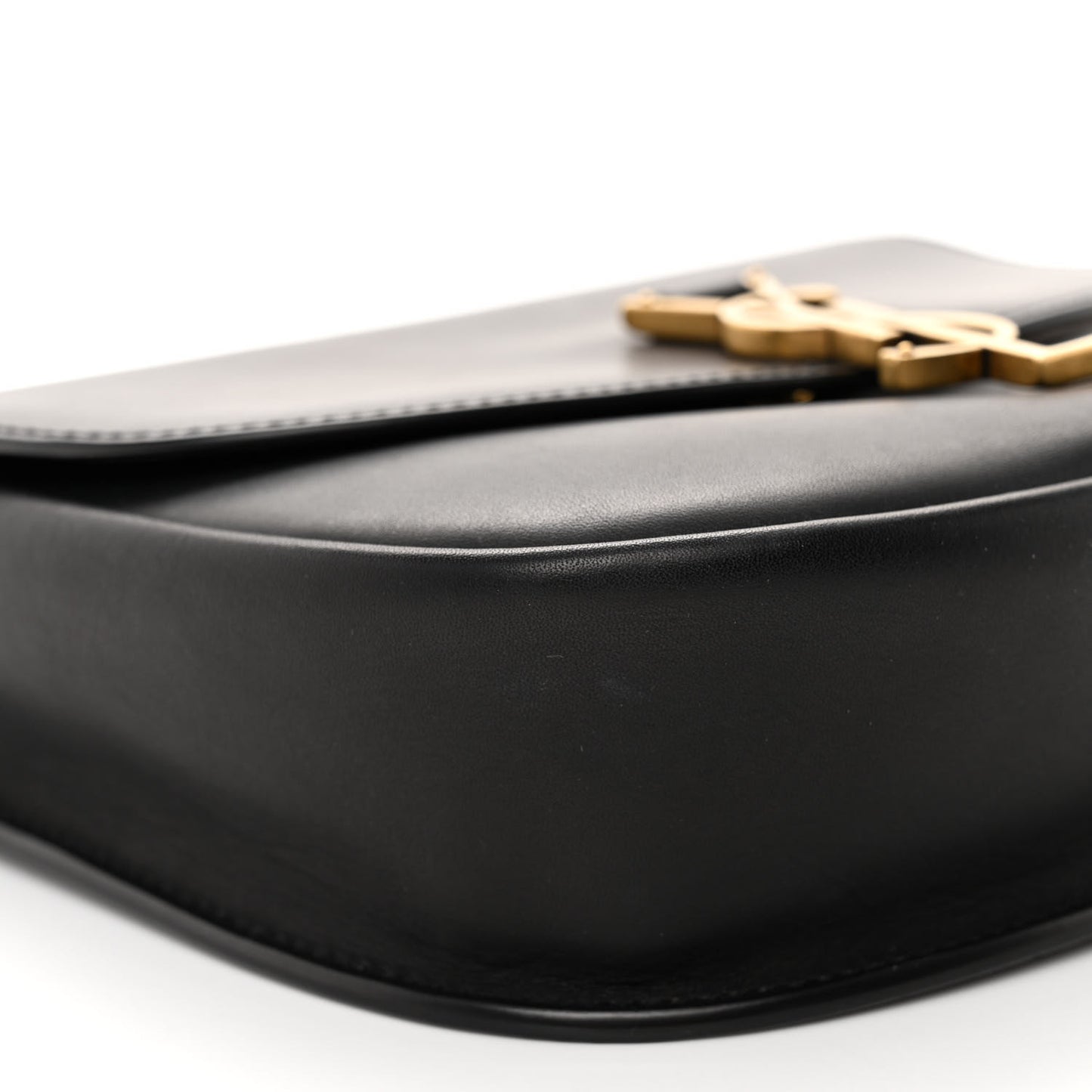 Smooth Calfskin Monogram Medium Kaia Satchel Black