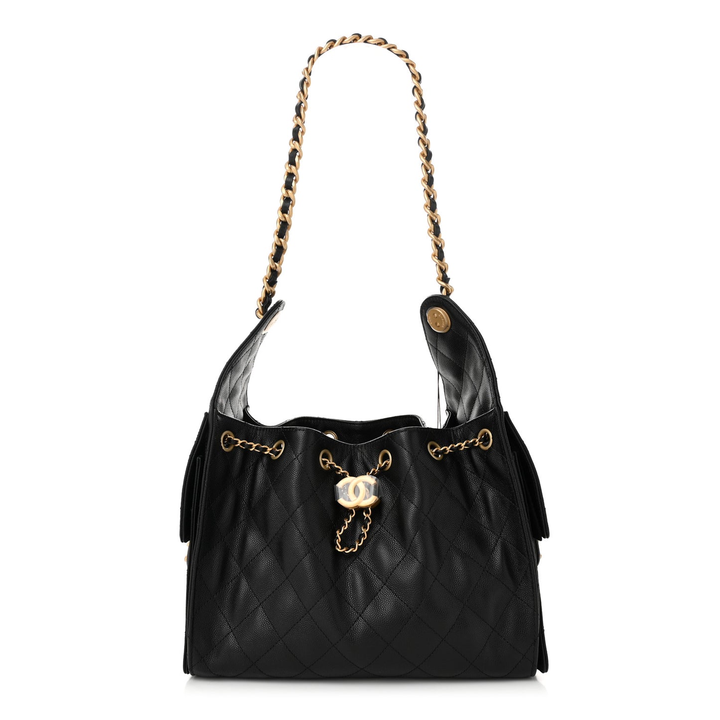 Caviar Quilted Small Chanel 25 Handbag Black