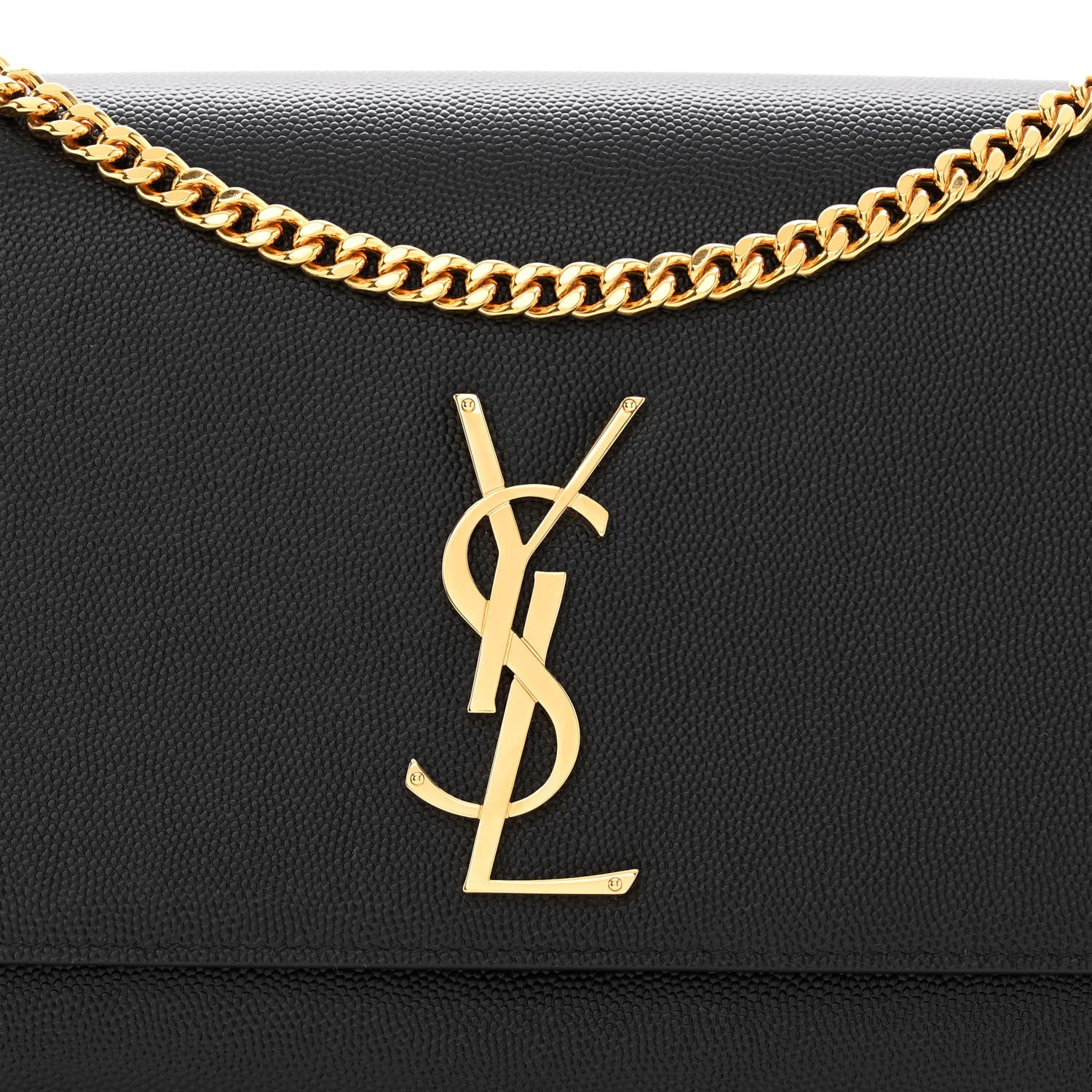 Saint Laurent SAINT LAURENT Grain De Poudre Medium Classic Monogram Kate Satchel Black 6 of 8