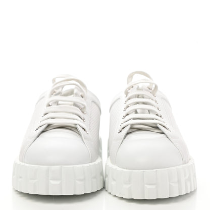 Hermes Perforated Calfskin Cross Sneakers 35.5 White 2 of 8