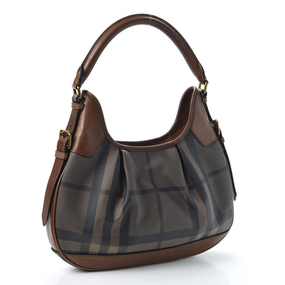 Burberry Smoked Check Brooklyn Hobo Tan 2 of 9