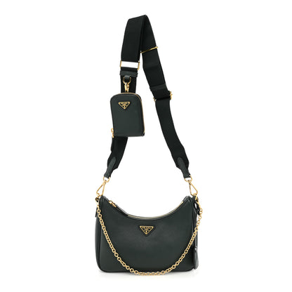 Prada Saffiano Lux Re-Edition 2005 Shoulder Bag Smeraldo 1 of 12